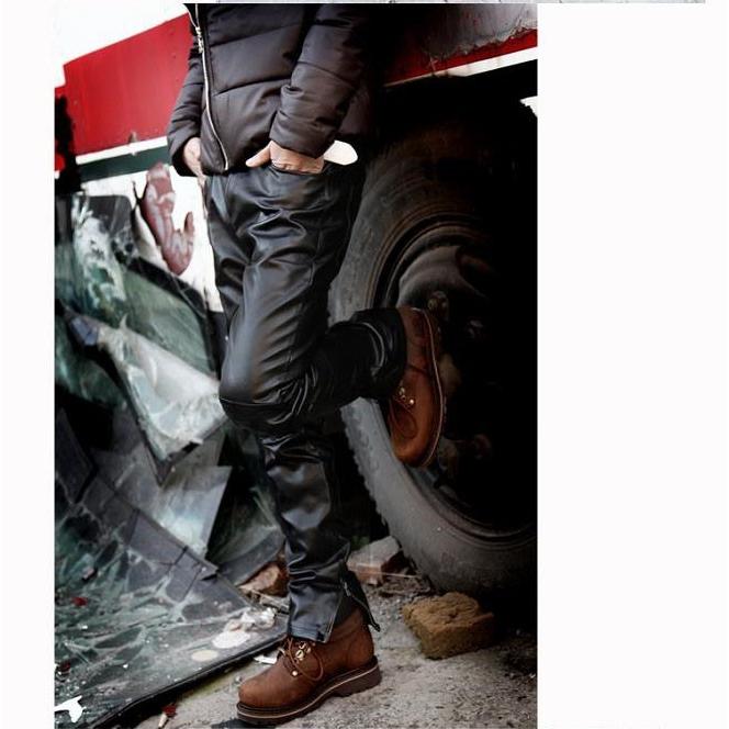 お買い得 革パンツ レザーパンツ 薄い裏起毛 レザー レザーズボン