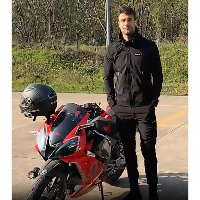 バイクジャケット プロテクター付き ブルゾン ナイロン フード付き