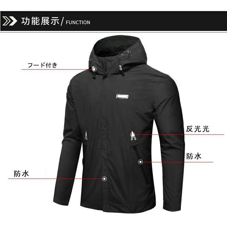 バイクジャケット プロテクター付き ブルゾン ナイロン フード