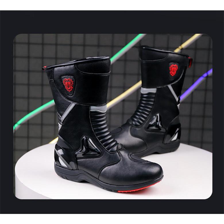 バイク用レザー靴 ロング　27㎝ MORASTYLE バイク ロング ブーツ メンズ レディース ライダー