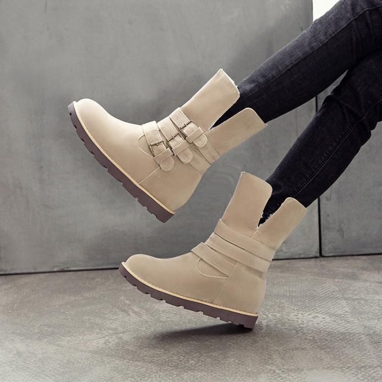 革ブーツ ハーフブーツ スエード 裏起毛 ロングブーツ 美脚 暖かい 防寒 ハーフ丈 ニーハイブーツ レディース Lidu F31 安藤商事 通販 Yahoo ショッピング