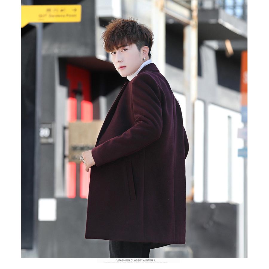 Pコート ピーコート 中綿 ハーフコート 折り襟 シングル 防風ジャケット ロングコート 秋冬 メンズ Meiqiu 1818 安藤商事 通販 Yahoo ショッピング