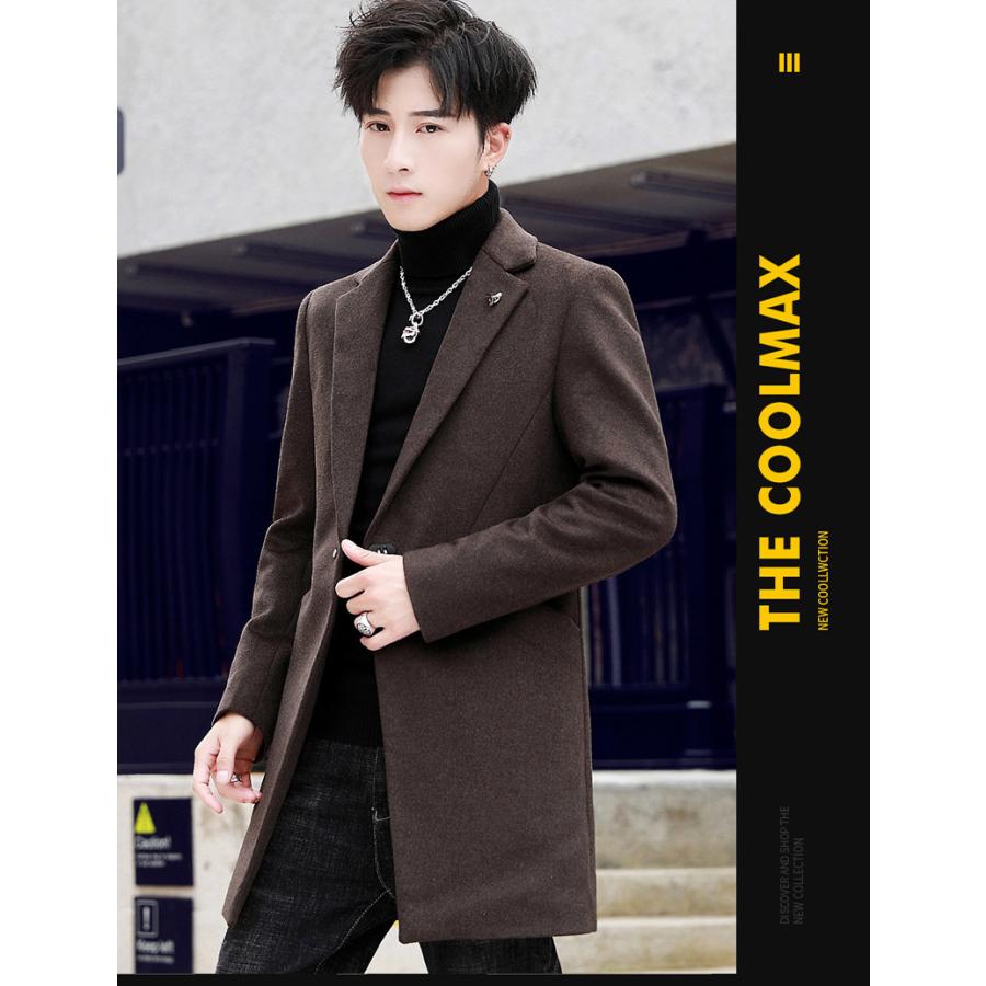 Pコート ピーコート ハーフコート メルトン 折り襟 シングル 防風ジャケット ロングコート 秋冬 メンズ Meiqiu 1917 安藤商事 通販 Yahoo ショッピング