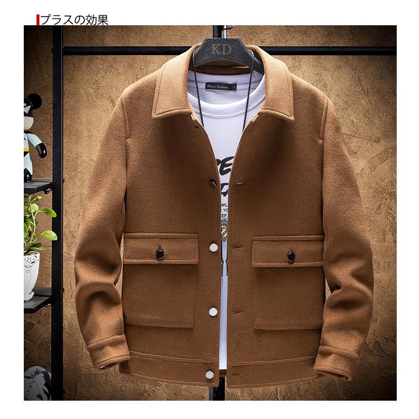 ショートコート P ジャケット チェック Pコート ピーコート メルトン シングル 防風ジャケットテーラードジャケット 秋冬 メンズ Meiqiu 29 安藤商事 通販 Yahoo ショッピング