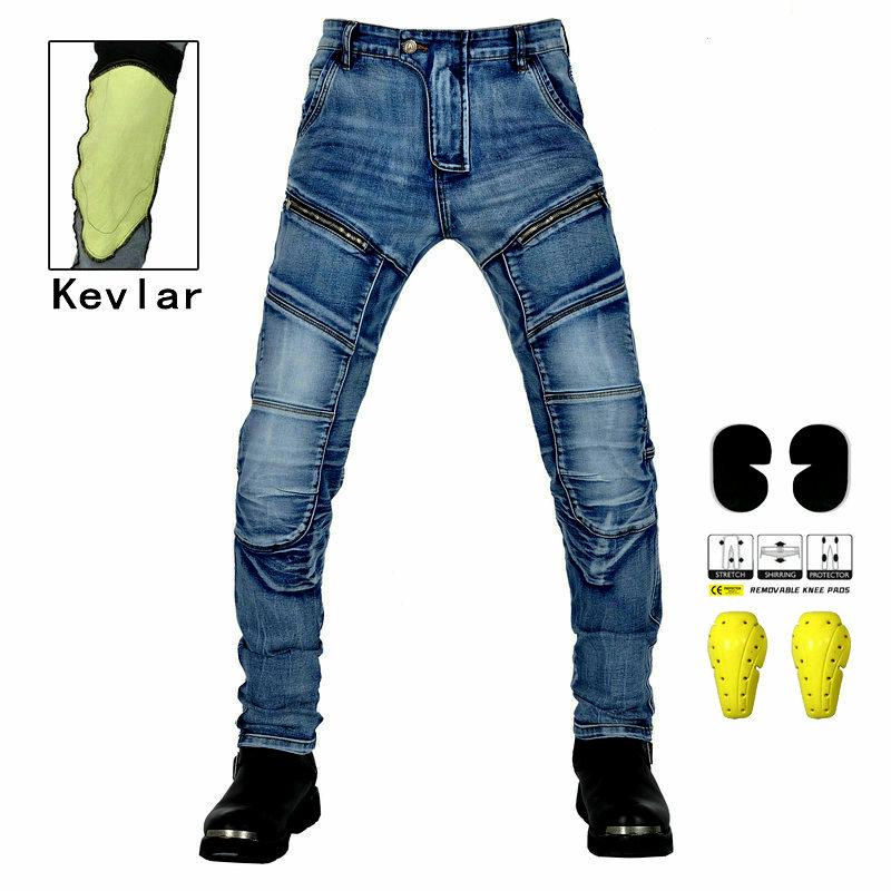 バイクパンツ ジーンズ メンズ/レディース プロテクター装備 春秋用