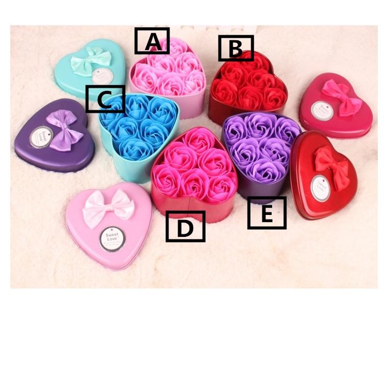 ソープフラワー 石鹸の花 5色バラボックス クリスマスプレゼント バレンタインデー 告白 ホワイトデー プロポーズ いい香り 6輪 ギフト お祝い イベント 年中無休