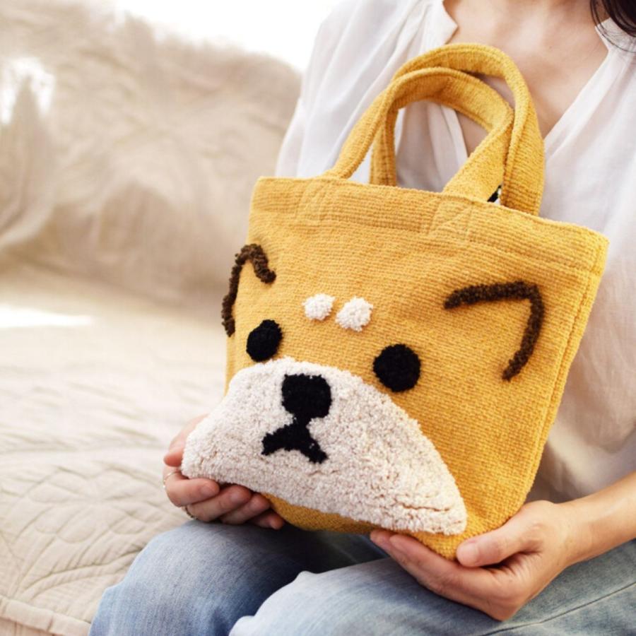 バッグ ぽこもこアニマル トートバッグ エコバッグ マルシェバッグ 