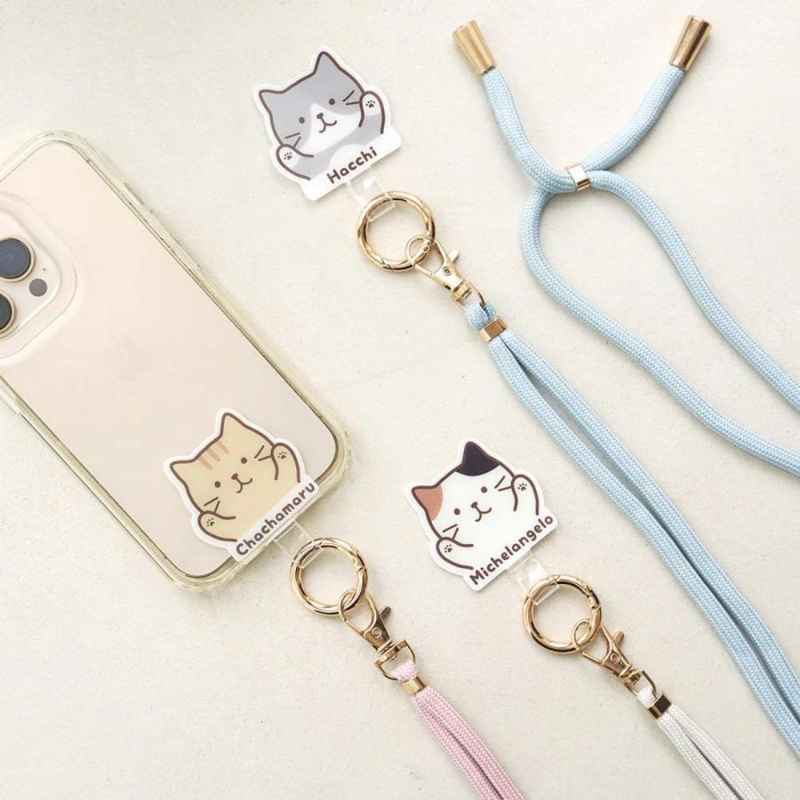 カラビナ付きスマホストラップ Fuku Nyanko スマホショルダー ネック