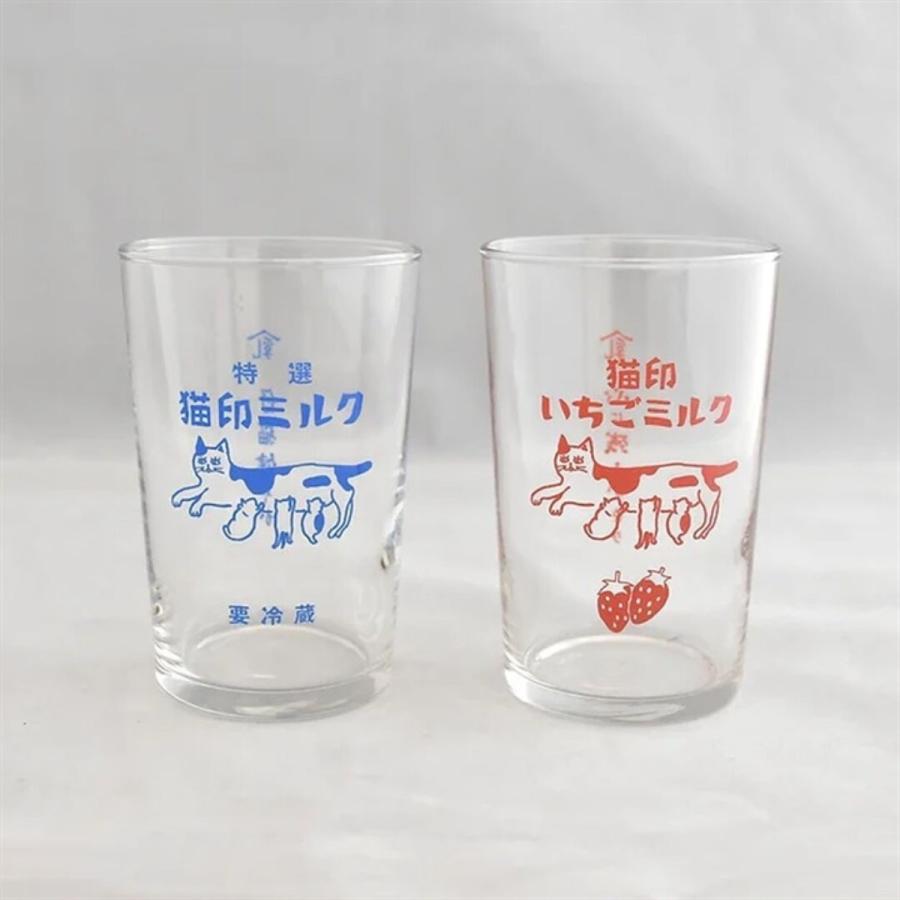 グラス 猫印ミルク 星羊社 MILK GLASS 180ml 個箱入り 日本製 レトロ