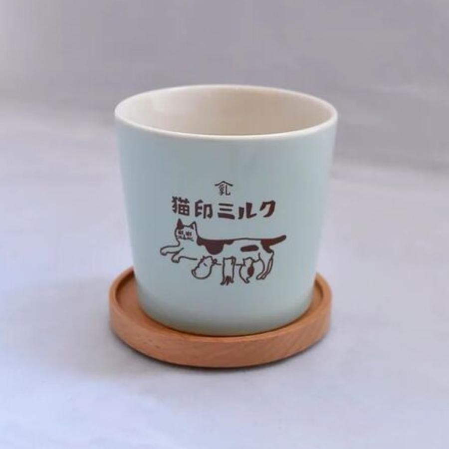 湯のみ猪口 猫印ミルク 星羊社 美濃焼 200ml 個箱入り 日本製 : 雑貨の