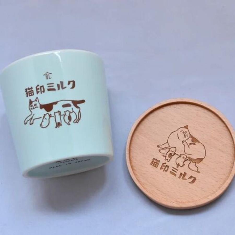 湯のみ猪口 猫印ミルク 星羊社 美濃焼 200ml 個箱入り 日本製 : 雑貨の