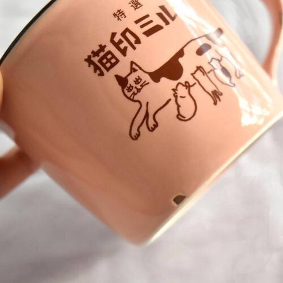 マグカップ 猫印ミルク 星羊社 美濃焼 ホーロー風 330ml 個箱入り 日本