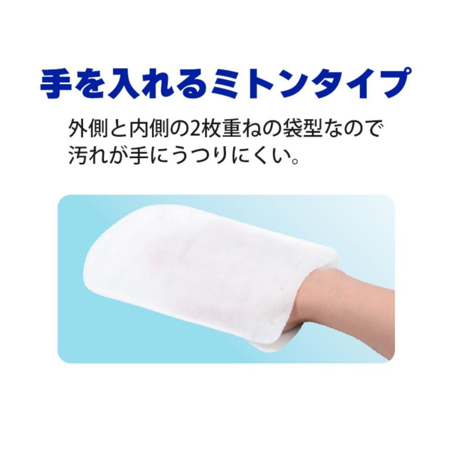 ペットキレイ ミトンでらくらくシャンプータオル 猫用 無香料 15枚入