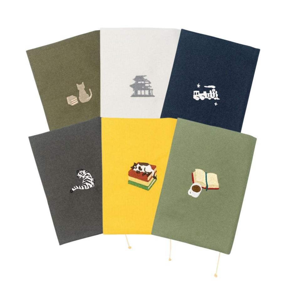 刺繍ブックカバー しおり紐付き 古川紙工 HONTOWATASHI 文庫本サイズ