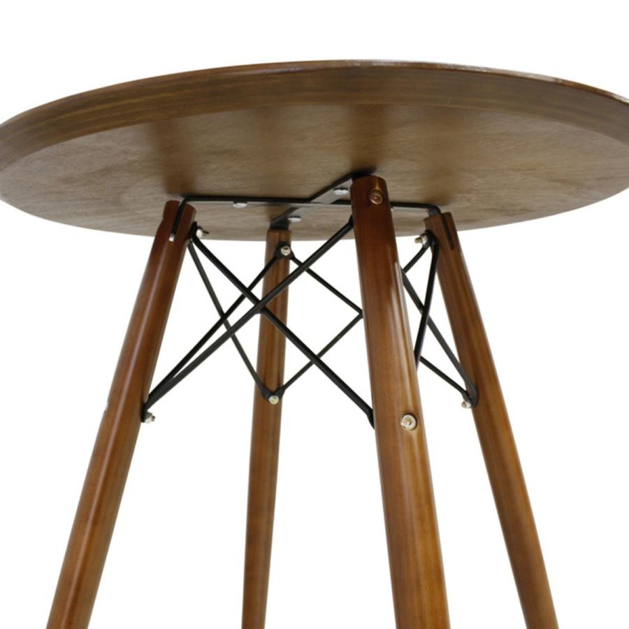 コーヒーテーブル 円形60cm 高さ72cm カフェテーブル 丸テーブル 天然杢_6