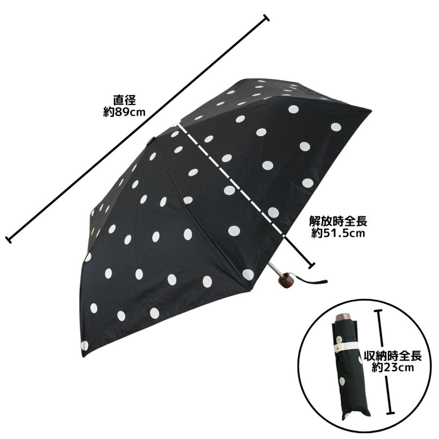 MKN 折りたたみ傘 50cm楽ミニ 水玉 mini 黒コーティング 晴雨 MKN 折りたたみ傘 50cm楽ミニ 水玉 mini 黒コーティング 晴雨