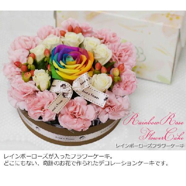 花 レインボー バラ フラワーケーキ クリスマス フラワーアレンジメント 誕生日 お歳暮 ケーキ キャンドルセット ギフト プレゼント 贈り物 Fk アンのお花屋さんyahoo 店 通販 Yahoo ショッピング