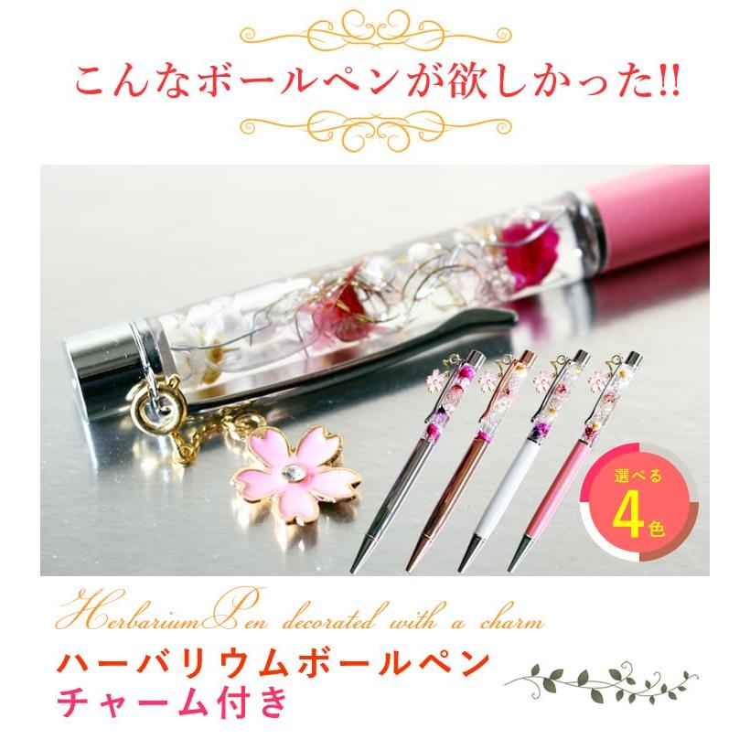 アンのお花屋さん 送料無料 チャーム付き ハーバリウム ボールペン