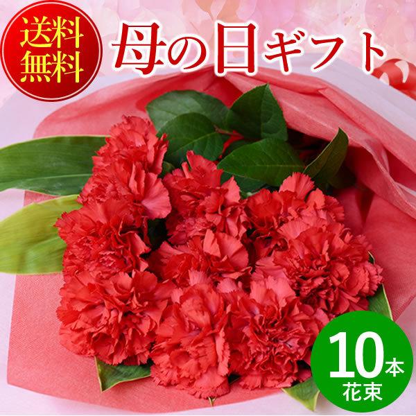 遅れてごめんね！ 母の日 花 プレゼント ギフト 2026 花束 赤カーネーション10本の花束 ギフト プレゼント ギフト ネット限定 爆買（Yahoo!・アンのお花屋さんYahoo!店）
