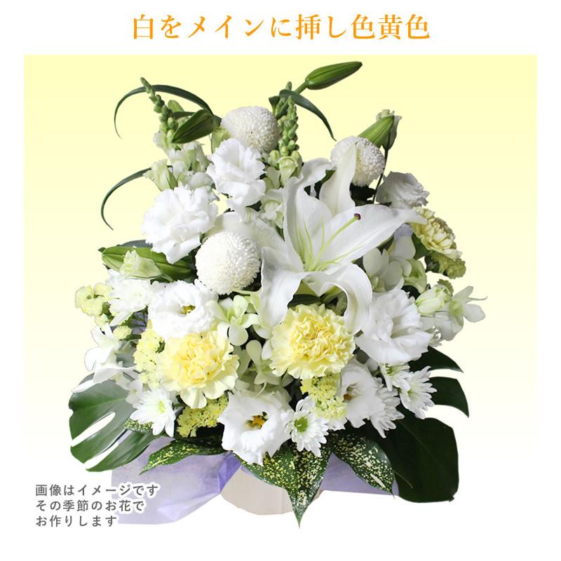 お供え 花 お彼岸 初彼岸 ユリ 選べる 御供えのお花 5000円台 コース フラワーアレンジメント 花束 花かご お悔やみ 喪中 喪中見舞い 爆買 | アンのお花屋さん | 06