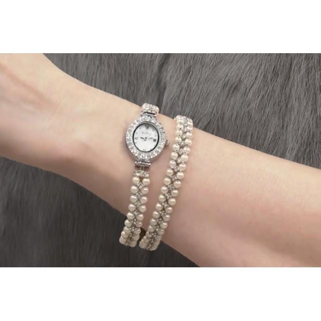 AnneCoquine 腕時計 時計 アンコキーヌ レディース パール 2連  