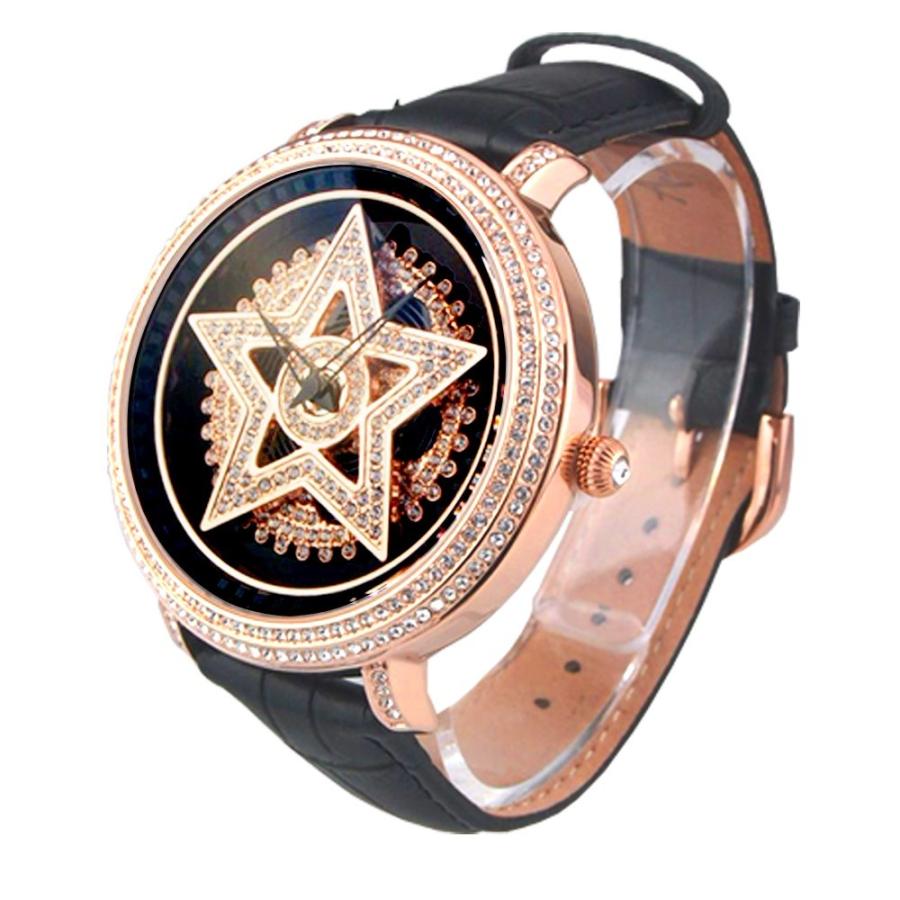腕時計 時計 アンコキーヌ Anne Coquine メンズ レディース ゴールド 最大91％オフ！ スター ぐるぐる ギフト ラッピング ブラック ブランド 高級 1213-0202 プレゼント 超大特価 ベルト
