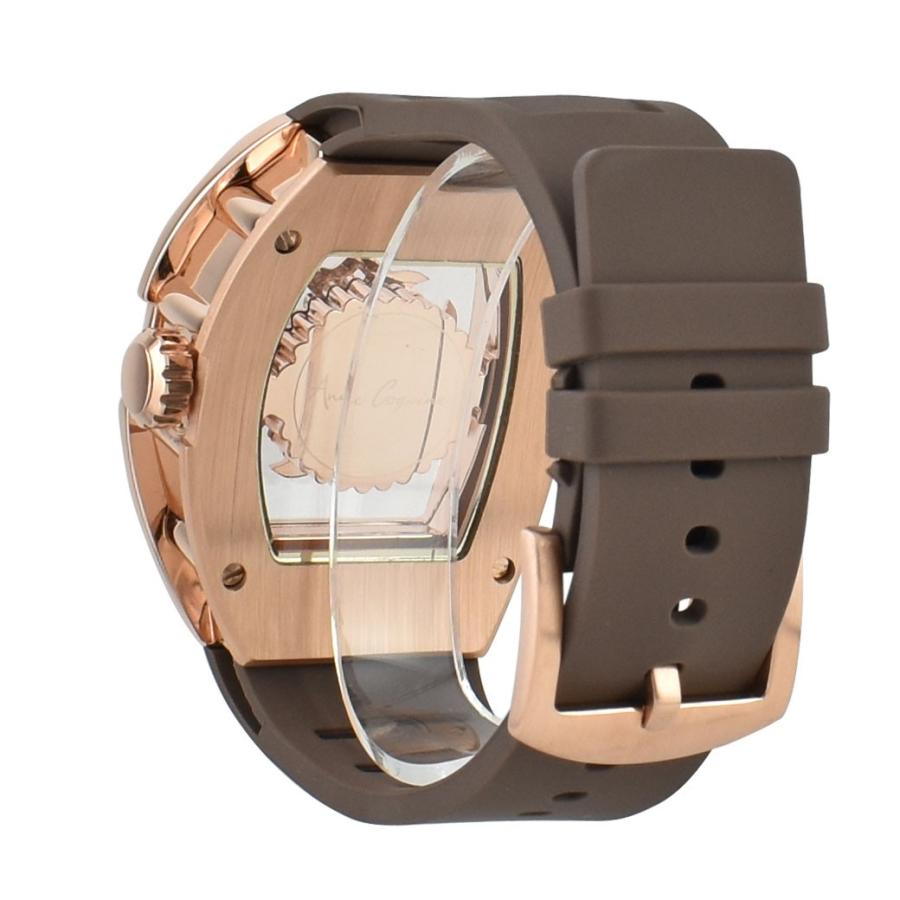 Anne Coquine クォーツ腕時計 46mm アンコキーヌ ピンクレザー