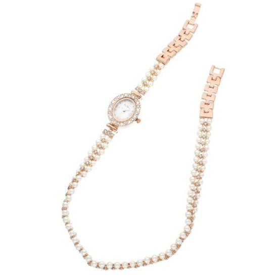 AnneCoquine 腕時計 時計 アンコキーヌ レディース パール 2連  