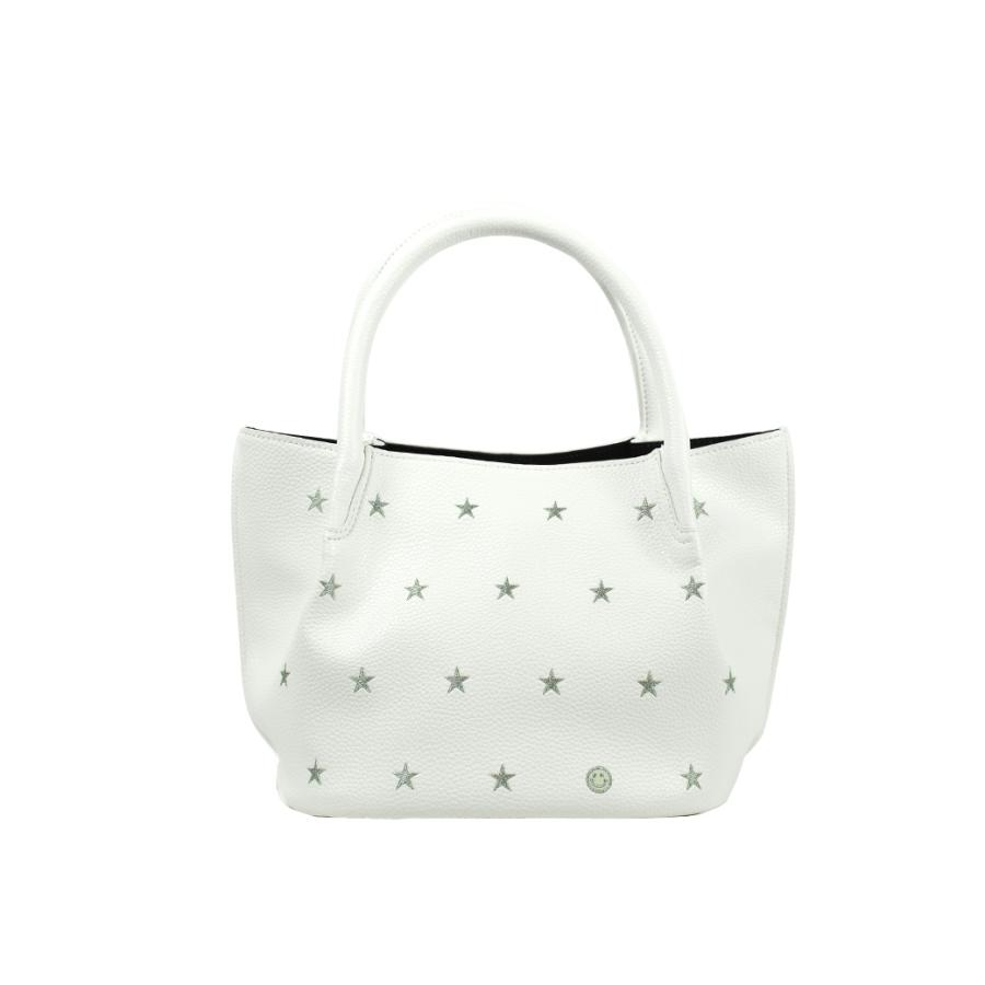 バッグ ANNE COQUINE JAPAN Anne Coquine メタリックメッセージ刺繍シンエコバッグ