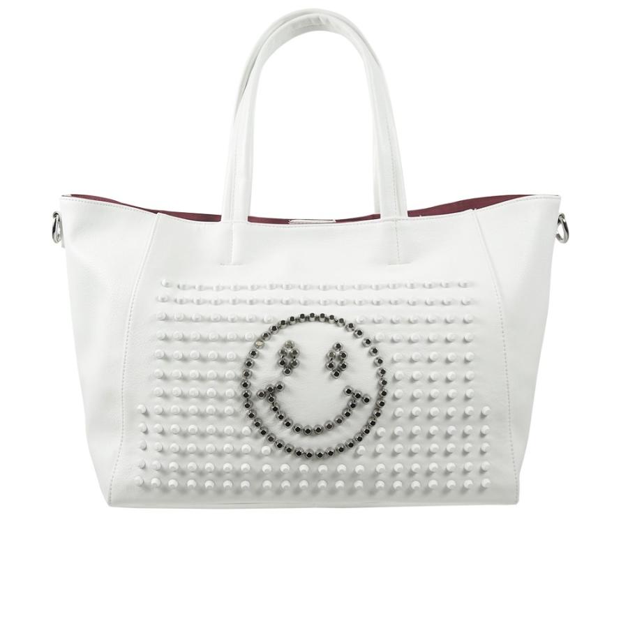 トートバッグ ホワイト   タッセルチャーム付 A4対応 AnneCoquine（アンコキーヌ） トートバッグ メンズ レディース