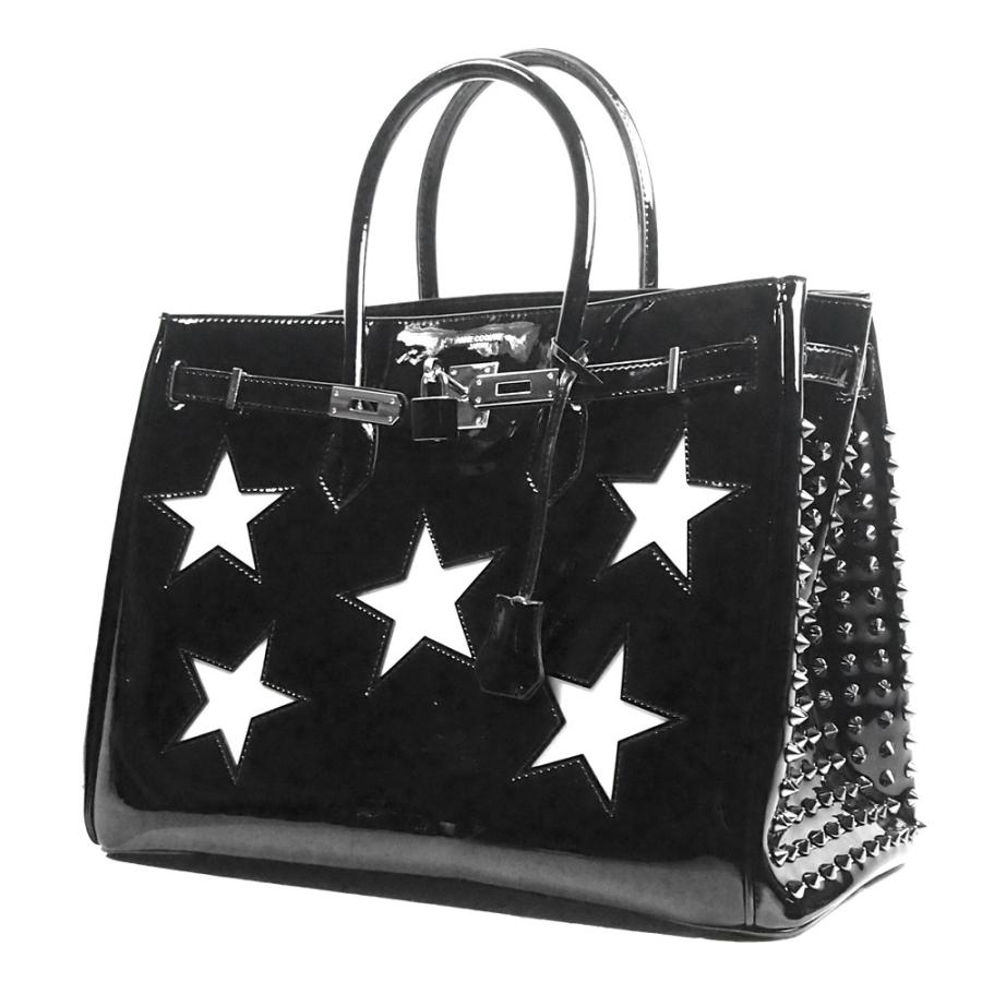アンコキーヌバニティバッグ/エナメルスター/ブラック×レッド 楽天市場】【OUTLET SALE】アンコキーヌ AnneCoquine エナメルスター