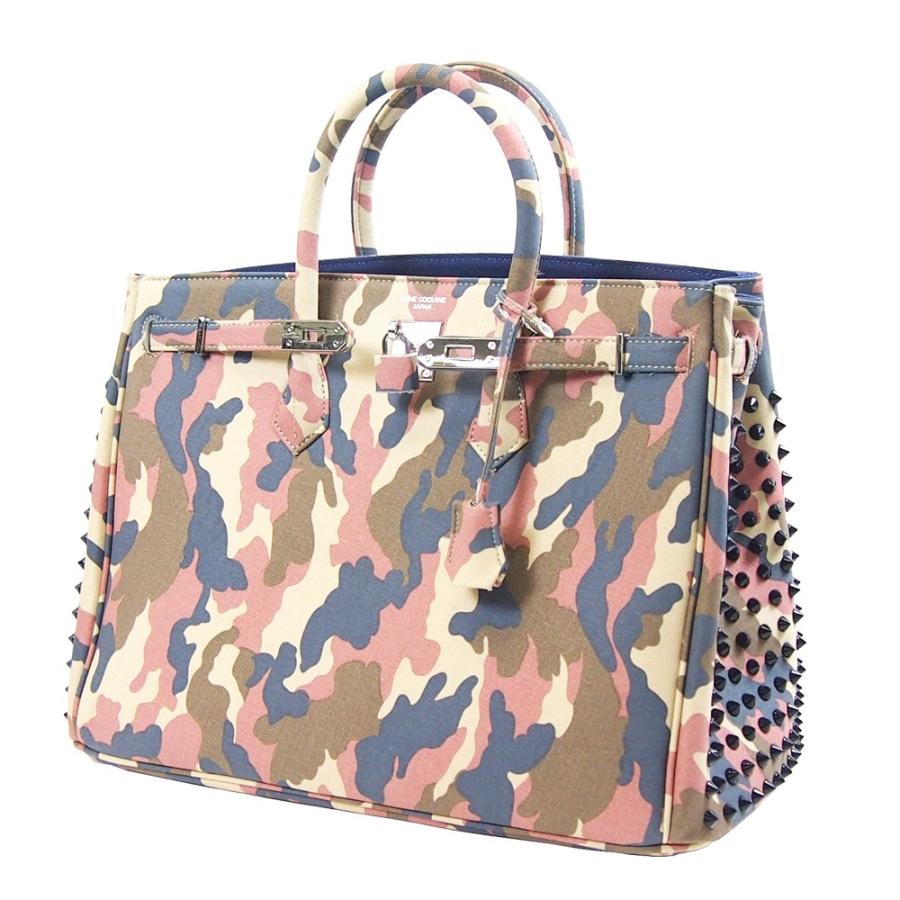 ハンドバッグ アンコキーヌ Annecoquine メンズ レディース サイドスタッズバッグ 40cm 迷彩 ピンク ブラック 2304 2405 カモフラ 本革 プレゼント ギフト 2304 2405 アンコキーヌyahoo 店 通販 Yahoo ショッピング