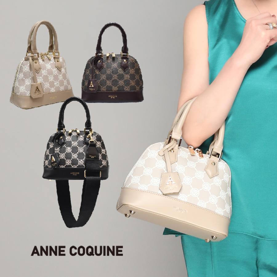 AnneCoquine（アンコキーヌ） モノグラムプリント ラウンド型ミニ