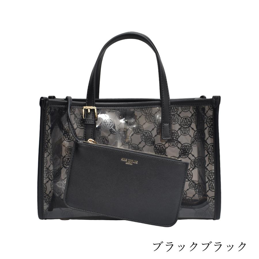 AnneCoquine（アンコキーヌ） モノグラム柄プリント クリアトート