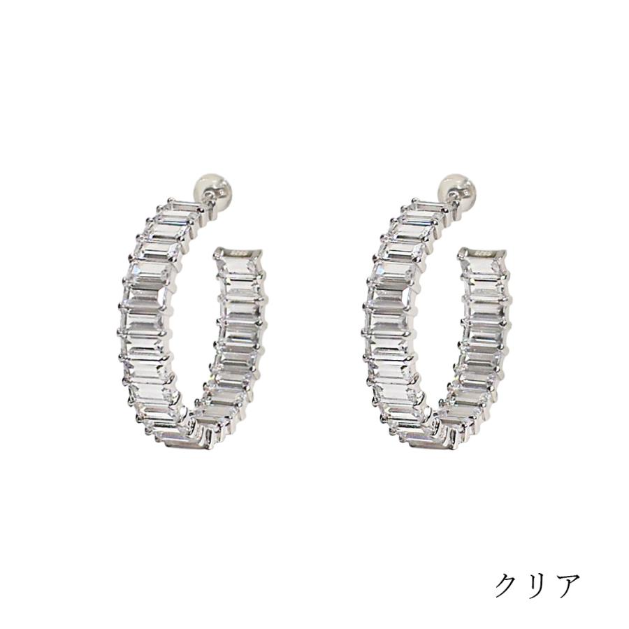 AnneCoquine（アンコキーヌ） キュービックジルコニア フープピアス