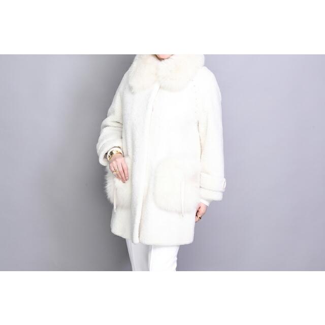 AnneCoquine（アンコキーヌ） (公式) FOXファー付きウールボアコート