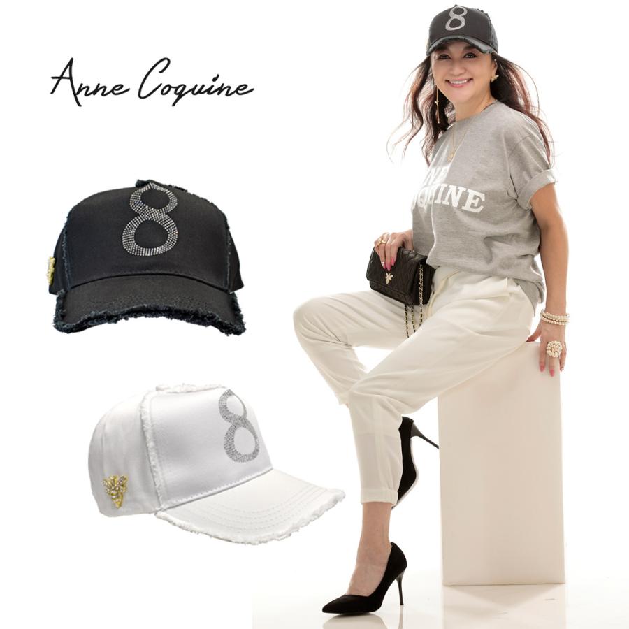AnneCoquine（アンコキーヌ） キャップ 帽子 ラインストーンキャップ
