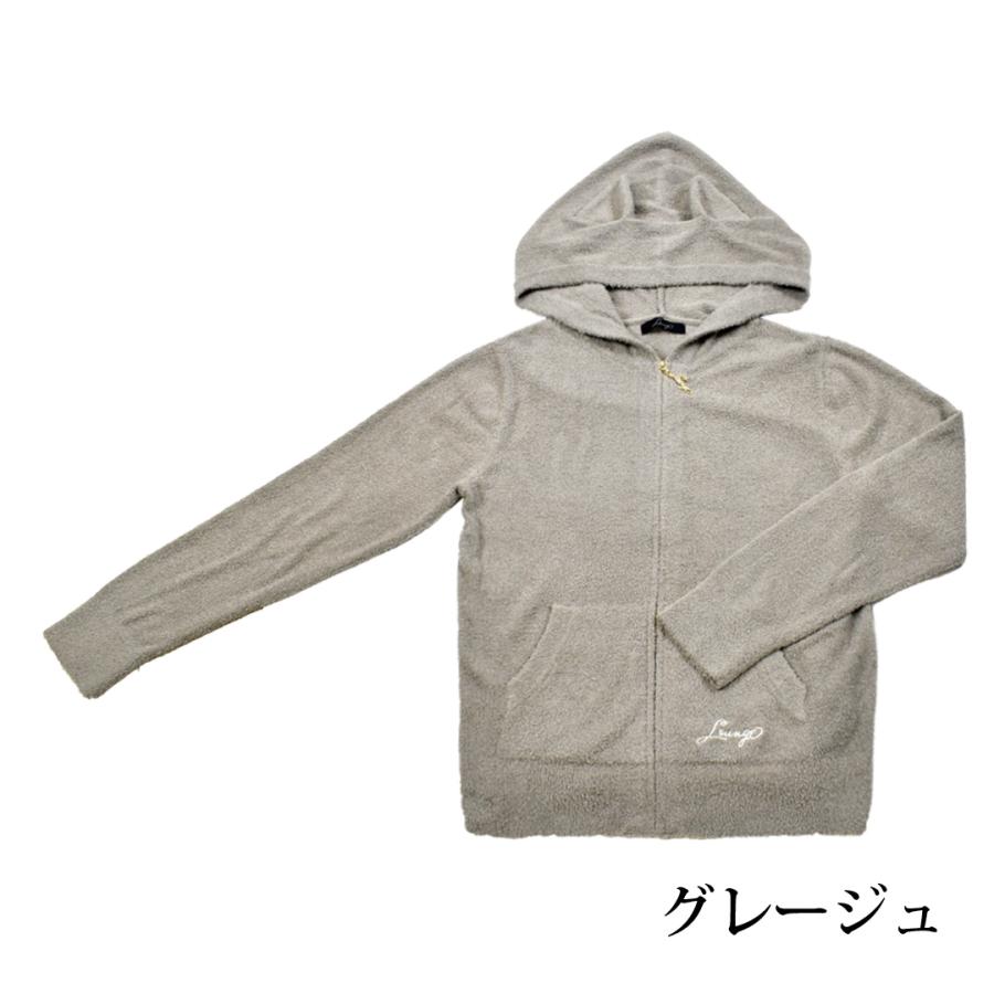 アンコキーヌ ミー 杢グレー！コアスパンヤーン ニット Ｌ 新品未使用タグ付き コアスパンヤーンニットフードパーカー／7145 | ファッション・グッズ