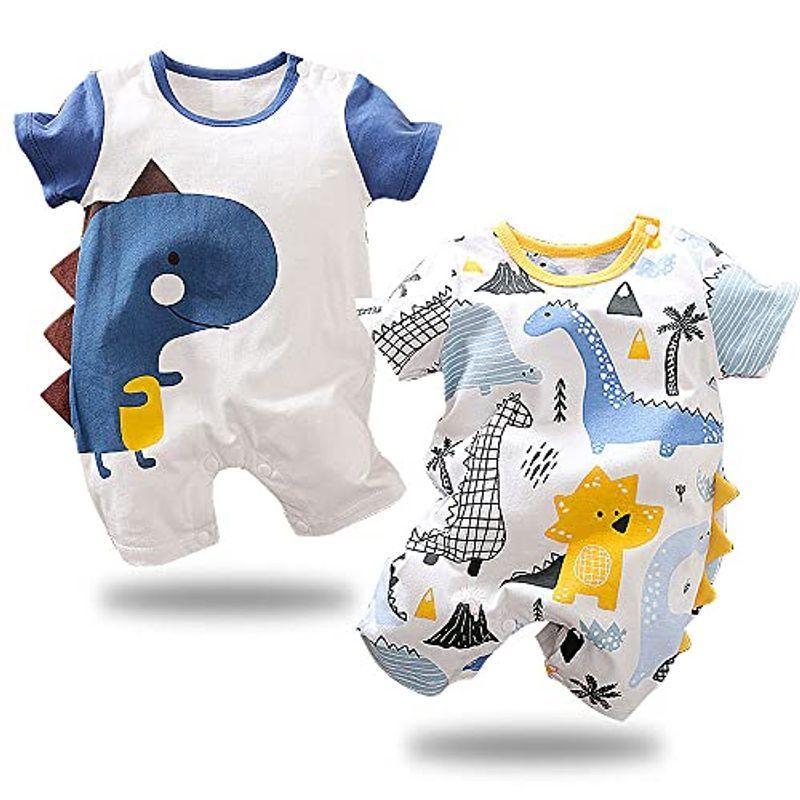 ベビー服 短袖カバーオール 2枚セット 綿100 通気性がよい 新生児服 前開きタイプ 新生児 男の子 かわいい 赤ちゃん服 ロンパース Anneesstore 通販 Yahoo ショッピング