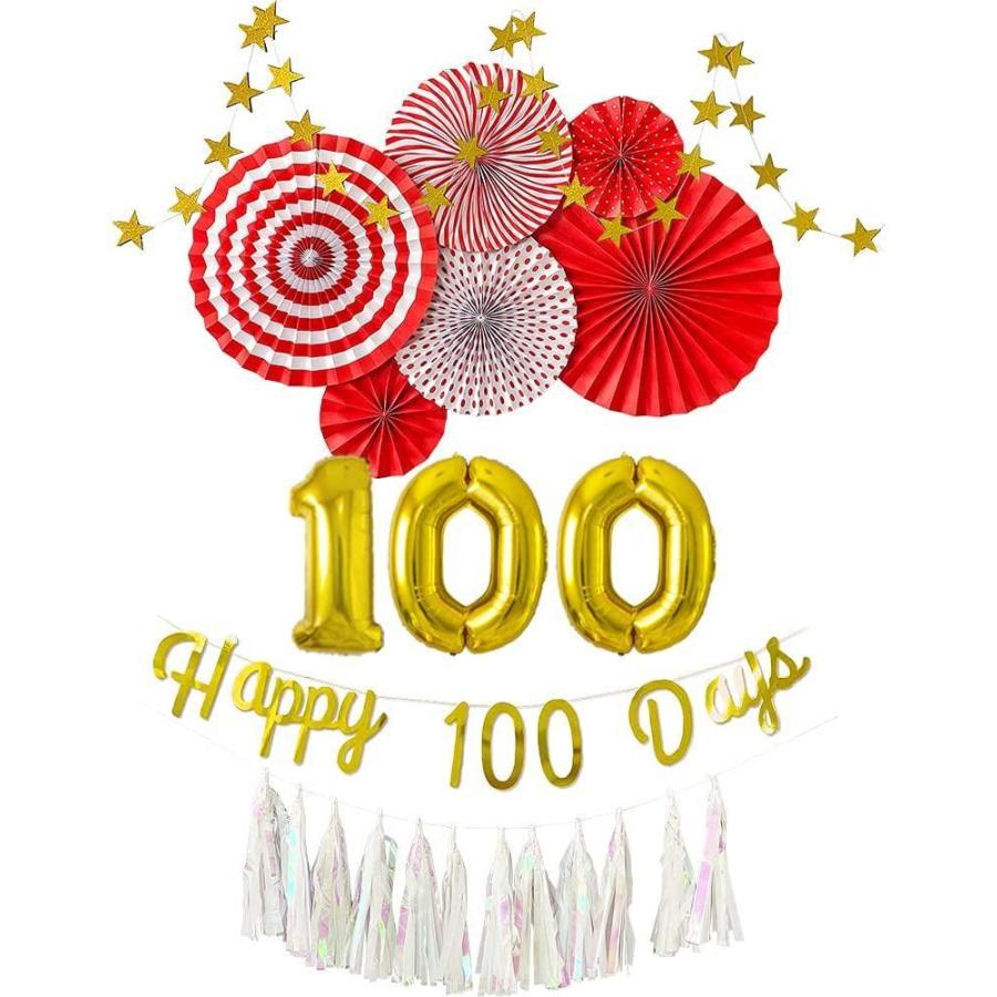 Regalo 100日祝い 飾り お食い初め 赤 飾り付け 女の子 100days お祝い お正月 セット ペーパーファン 星 ガーランド デコレー 妻 飾り 壁飾り Ilgaimportadora Com