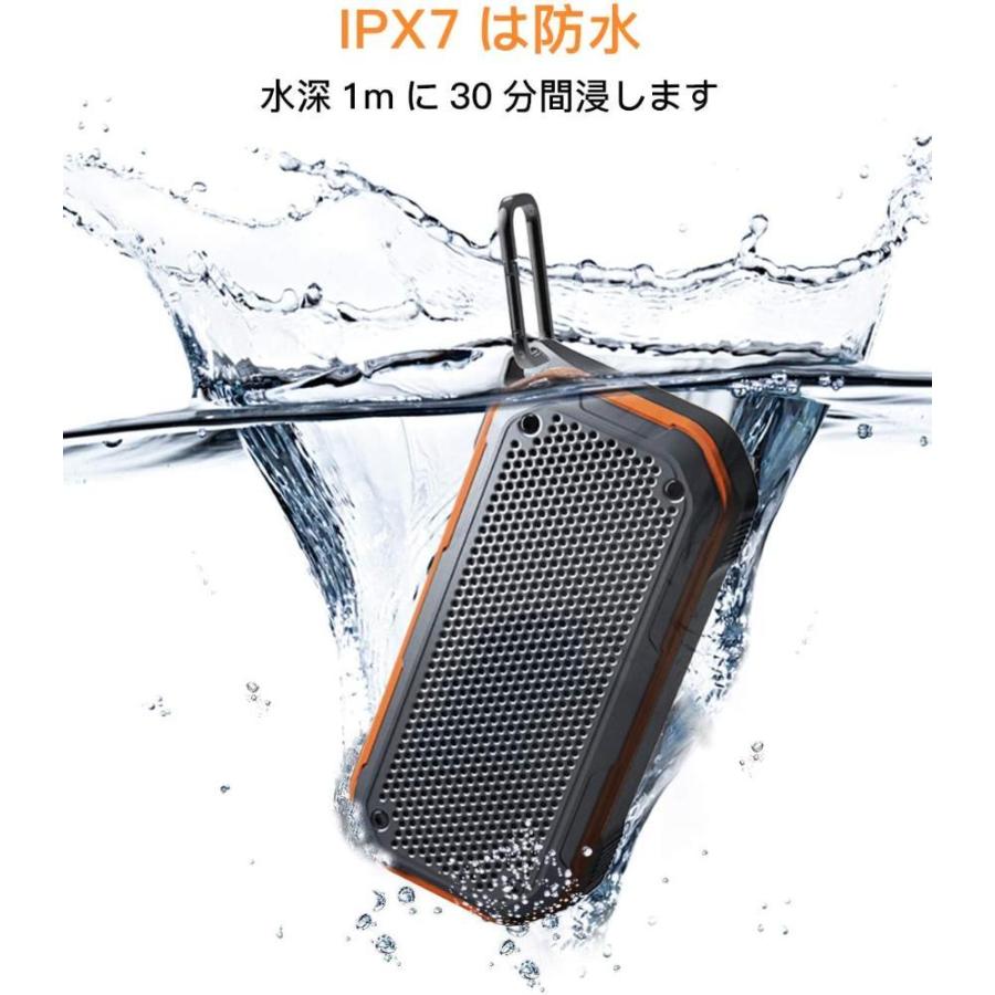 Bluetooth ワイヤレススピーカー完全コンパクトタイプ ポータブルスピーカー IPX7防水規格 TWS対応低音増強 12時間連続再生 カラビナ｜annees-store｜03
