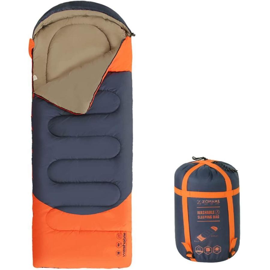ZOMAKE 寝袋 封筒型 1.9KG 軽量 保温 防水シュラフ コンパクト アウトドア キャンプ 登山 車中泊 防災用 丸洗い可能 快適温度 春夏 人気商品の ZOMAKE 寝袋 封筒型 1.9KG 軽量 保温 防水シュラフ コンパクト アウトドア キャンプ 登山 車中泊 防災用 丸洗い可能 快適温度 春夏 人気商品の