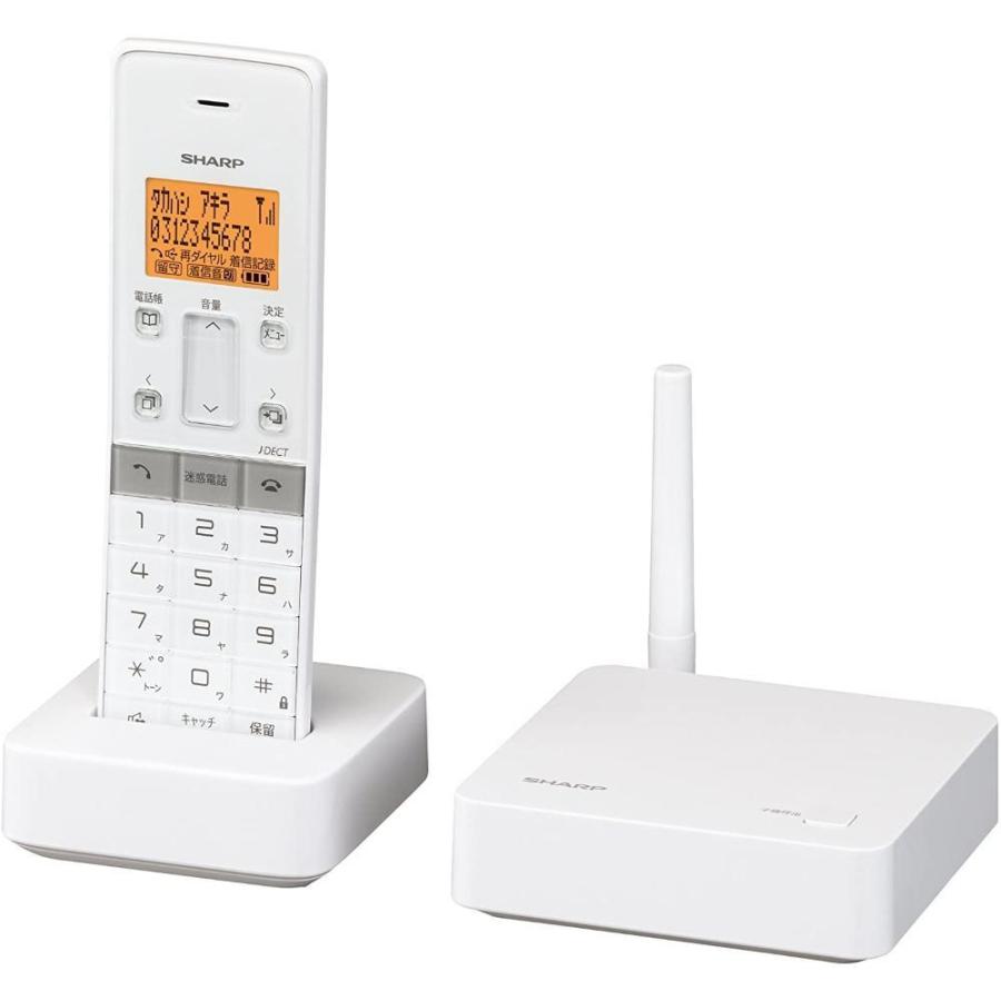 【保障できる】 電話機 シャープ コードレス JD-SF1CL-W ホワイト系 迷惑電話機拒否機能 DECT準拠方式 1.9GHz 拡声器、メガホン