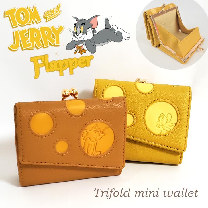 トムとジェリー 財布 コンパクト財布 ミニ財布 三つ折り財布 がま口