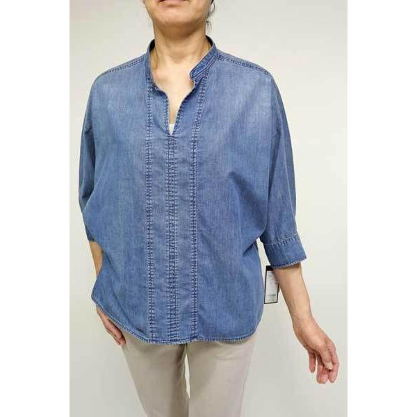 魅了 春夏物 ローブ パシオーネ 綿loデニムスタンドｖネックスキッパービッグシルエットヒップ丈切替ドルマンスリーブ７分袖 Passione Spp 9ixx 第1位獲得 Zoetalentsolutions Com