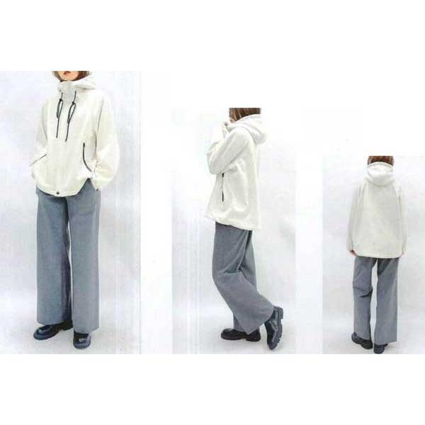 秋冬SALE【ローブ/パシオーネ/546423/40%OFF】超長綿ボンバーヒートスタンド＆フードジップリラックスパーカーバックロング丈/sps/1i11/5i57b771xx