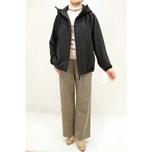 秋冬SALE【ローブ/パシオーネ/546423/40%OFF】超長綿ボンバーヒートスタンド＆フードジップリラックスパーカーバックロング丈/sps/1i11/5i57b771xx