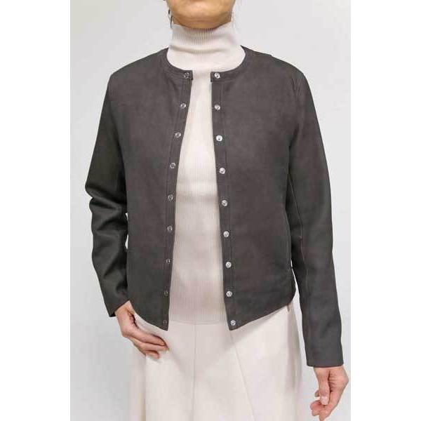 在庫処分セール 春夏物 ディニテコリエ 年間物 定番 羊革 ラムヌバックスナップボタン開き丸首ノーカラージャケット Dignitecollier Spt Spp Lth Gjn 1i11b161xx Annex 1985 Yahoo ショップ 通販 Yahoo ショッピング 当店人気 送料無料 Www