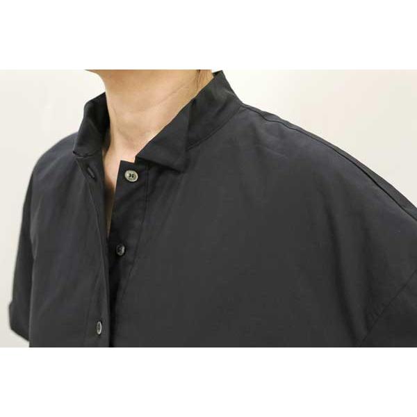 春夏物【イリゼ/T9074】ポリ綿タイプライターウイングカラー５釦マチポケＡラインワンピースドロップ４分袖/irise/spp/2i22b601xxの画像