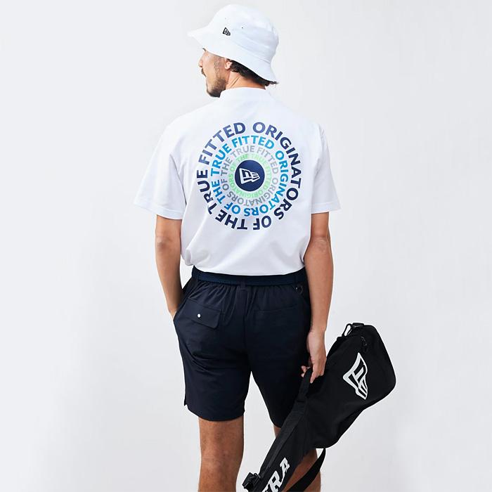メール便配送 ニューエラ ゴルフ 半袖 鹿の子 ミッドネック Tシャツ Circle OOTTF メンズ 2024春夏 ゴルフウェア｜annexsports｜02
